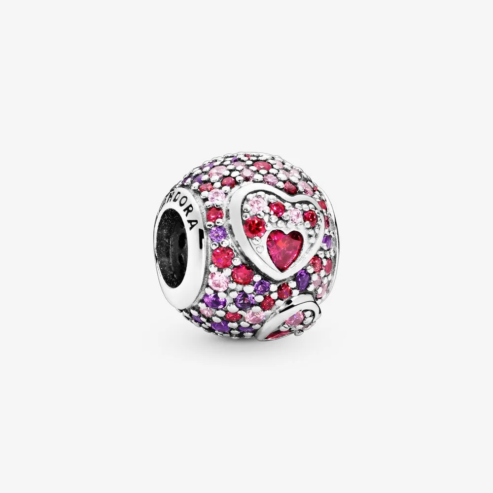 Asymmetrical Hearts Pavé Charm