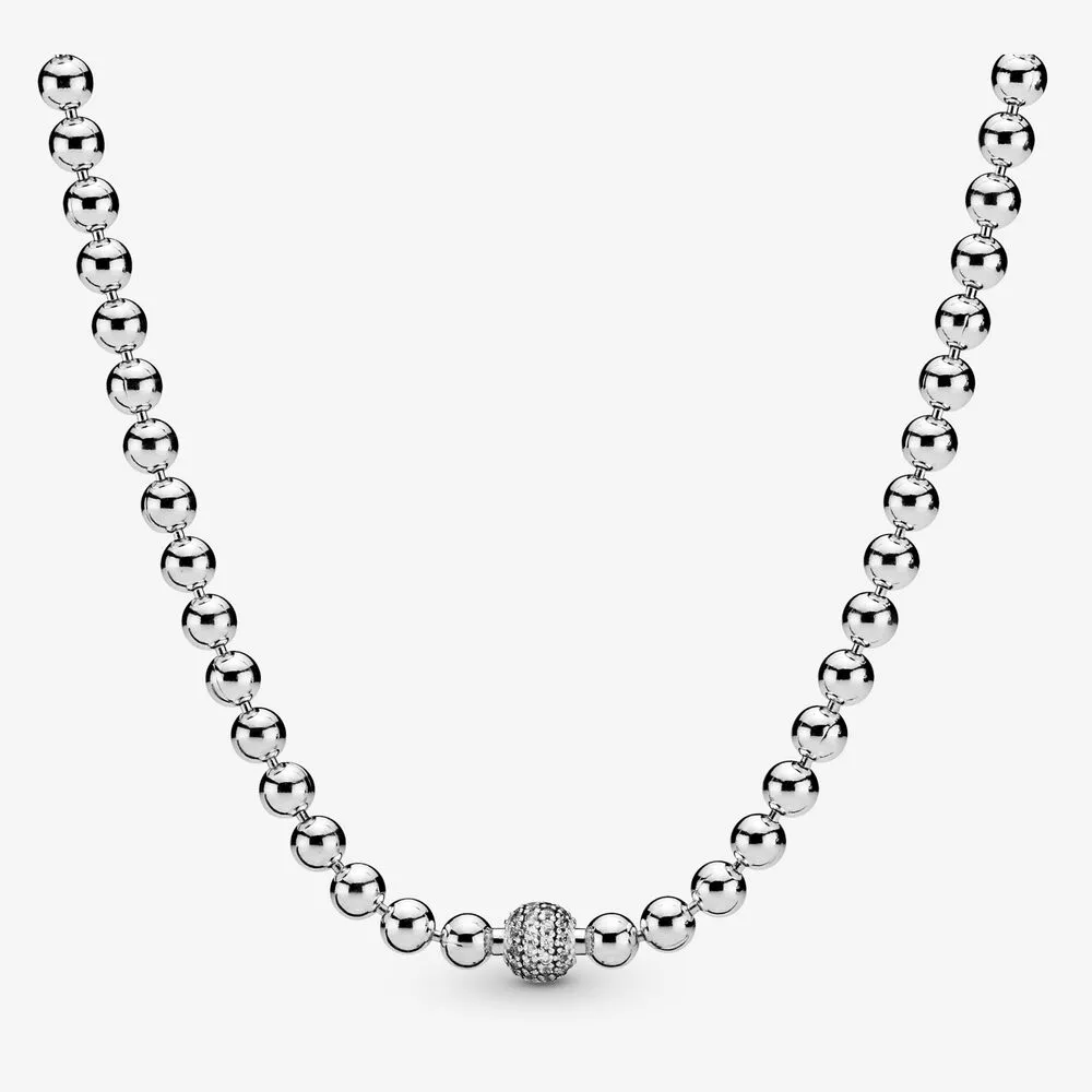 Beads & Pavé Necklace