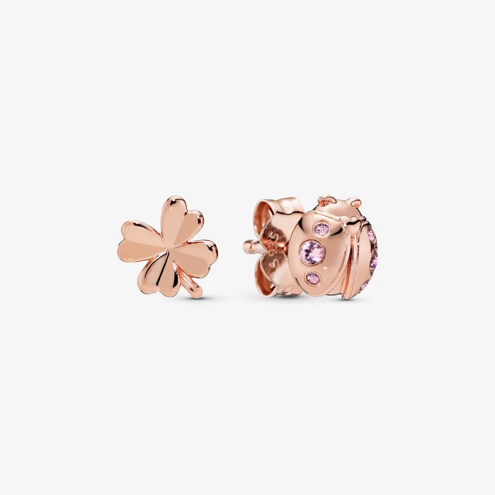 Clover & Ladybird Stud Earrings