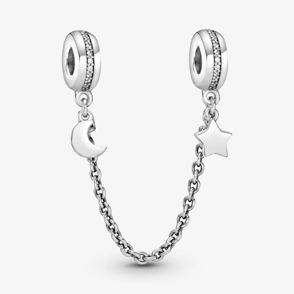 Half Moon & Star Safety Chain Charm