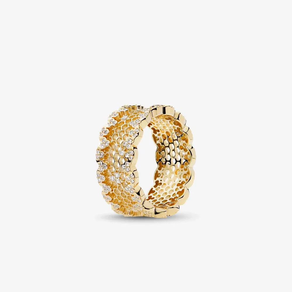 Honeycomb Lace Ring, PANDORA Shine&trade; & Clear CZ