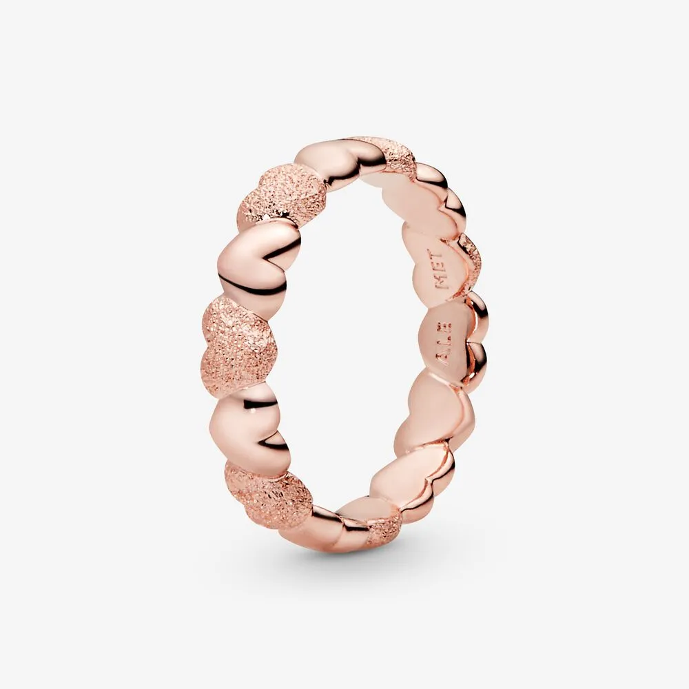 Matte Brilliance Heart Band Ring