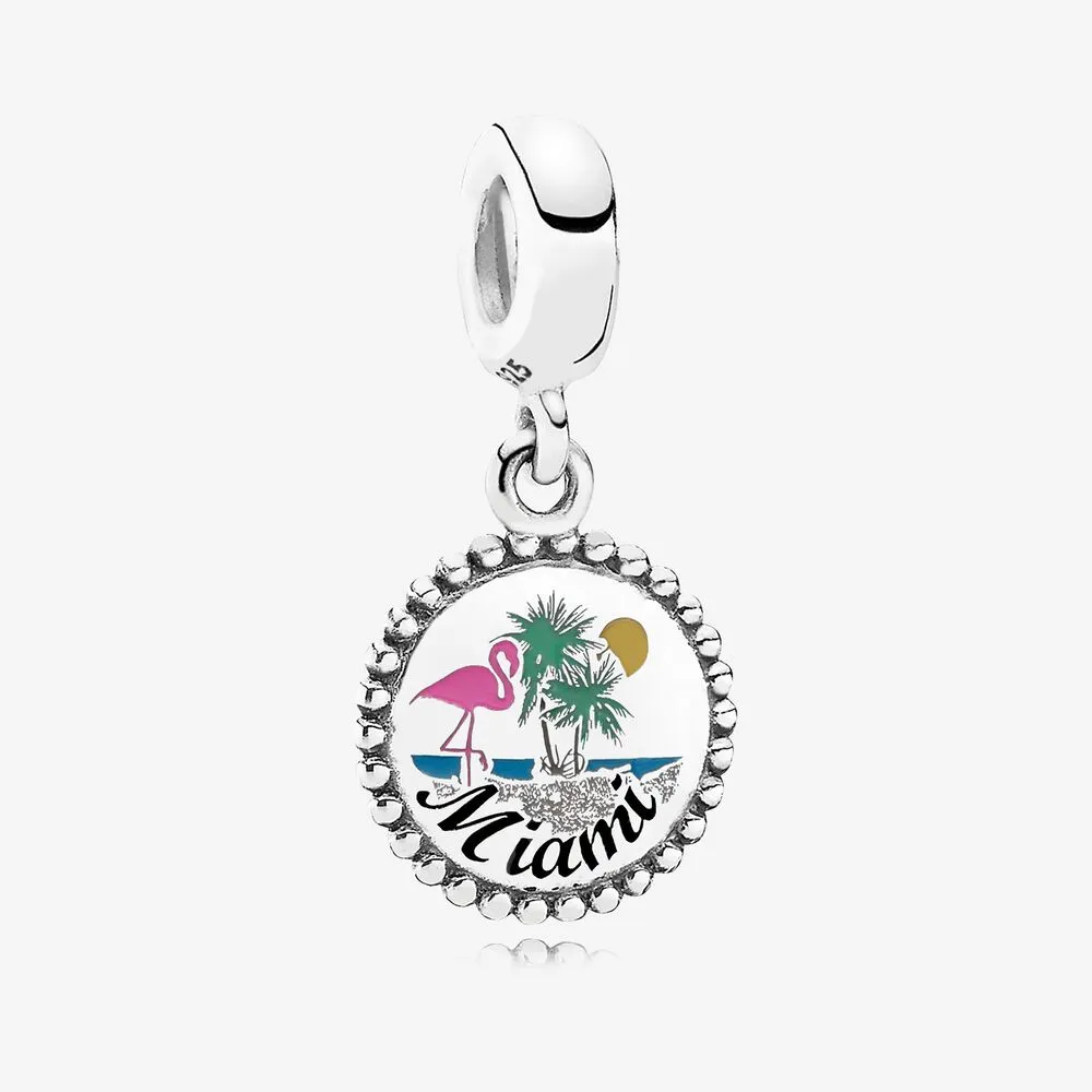 Miami Beach Dangle Charm, Mixed Enamel
