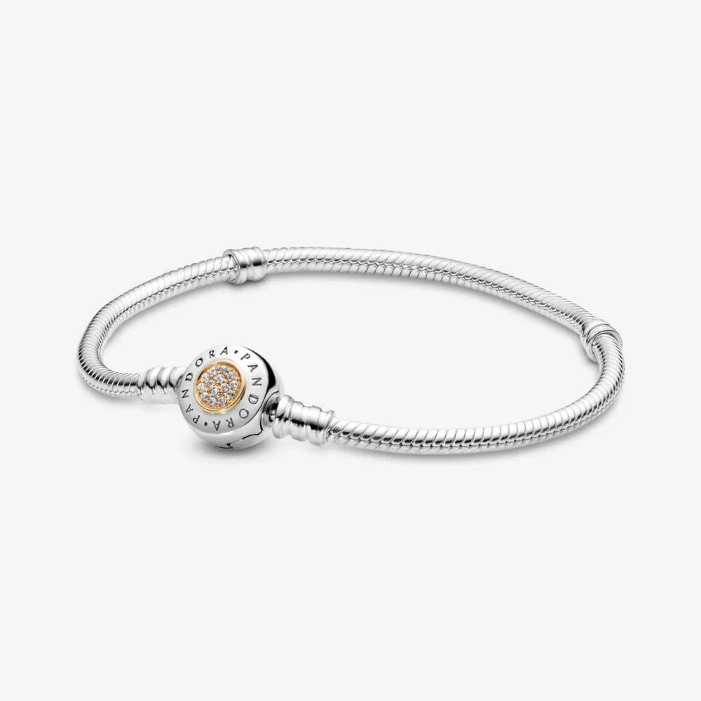 Moments Silver & Gold Bracelet, PANDORA Signature