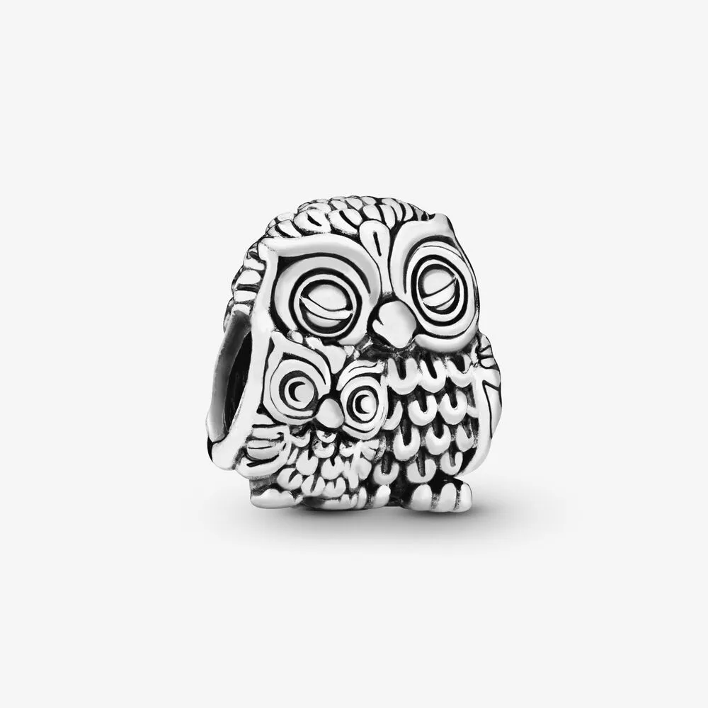 Mother Owl and Baby Owl Charm