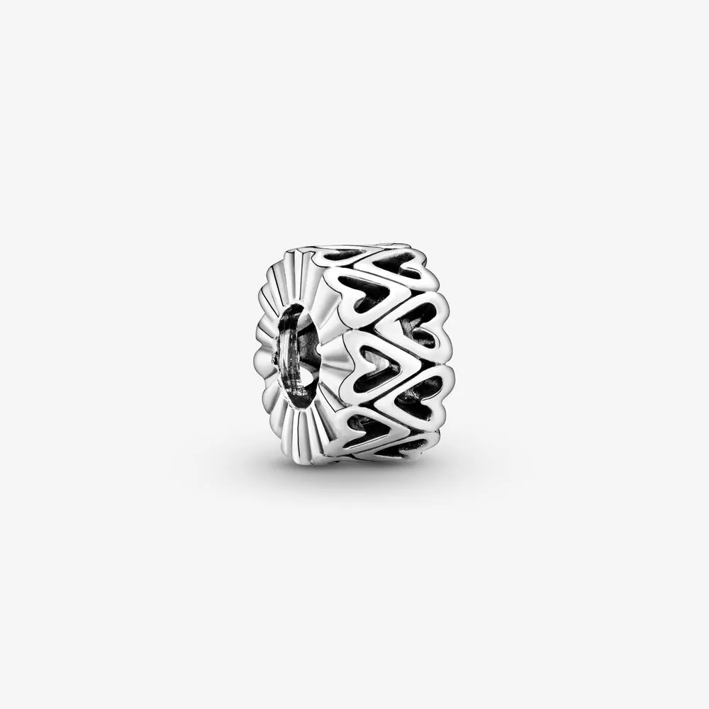 Openwork Freehand Heart Spacer Charm
