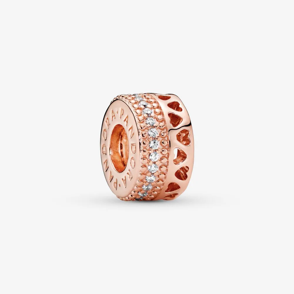 Openwork Hearts Spacer Charm