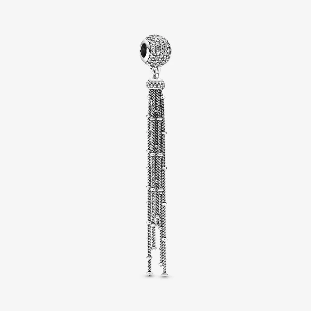 Pav&eacute; & Tassel Dangle Charm