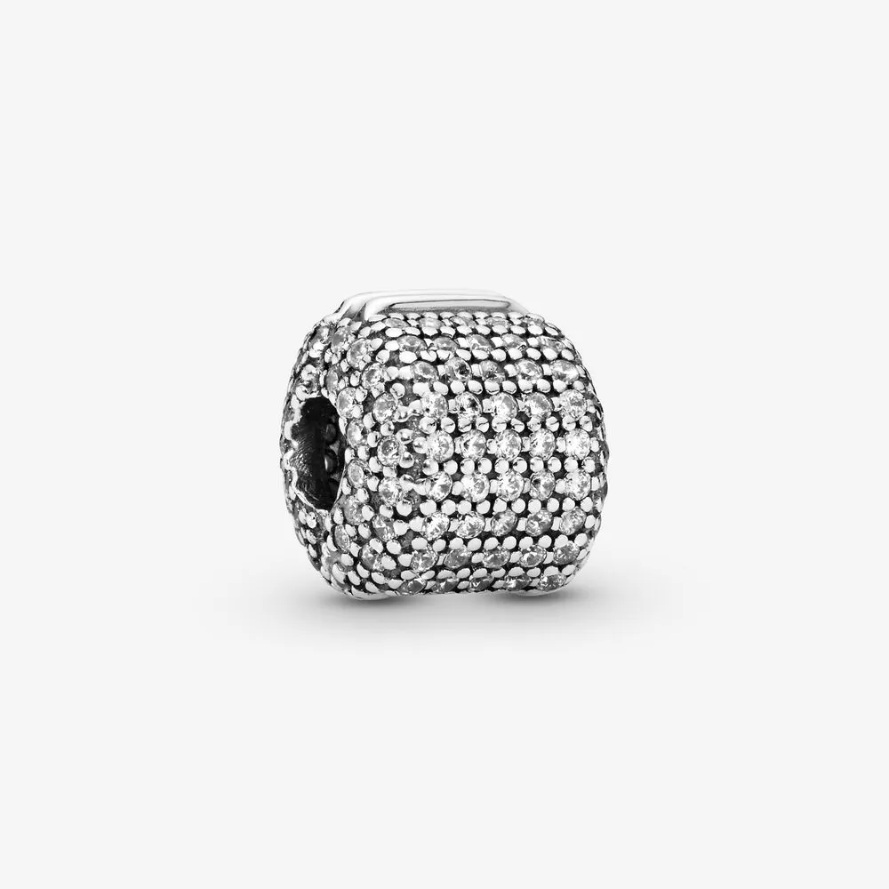 Pavé Barrel Clip Charm