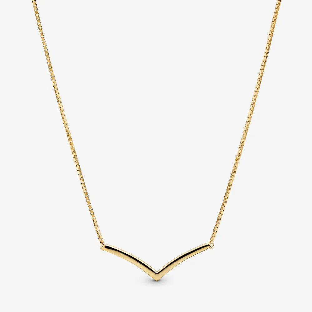 Polished Wishbone Necklace