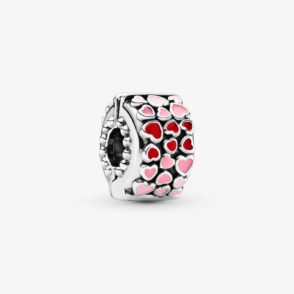 Red & Pink Hearts Charm