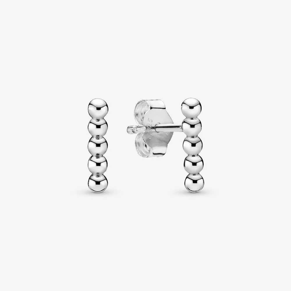 Row of Beads Stud Earrings