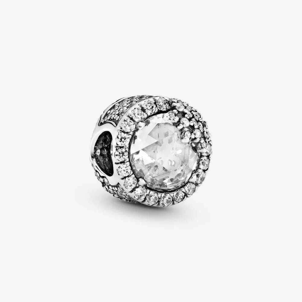Sparkling Clear Snowflake Charm