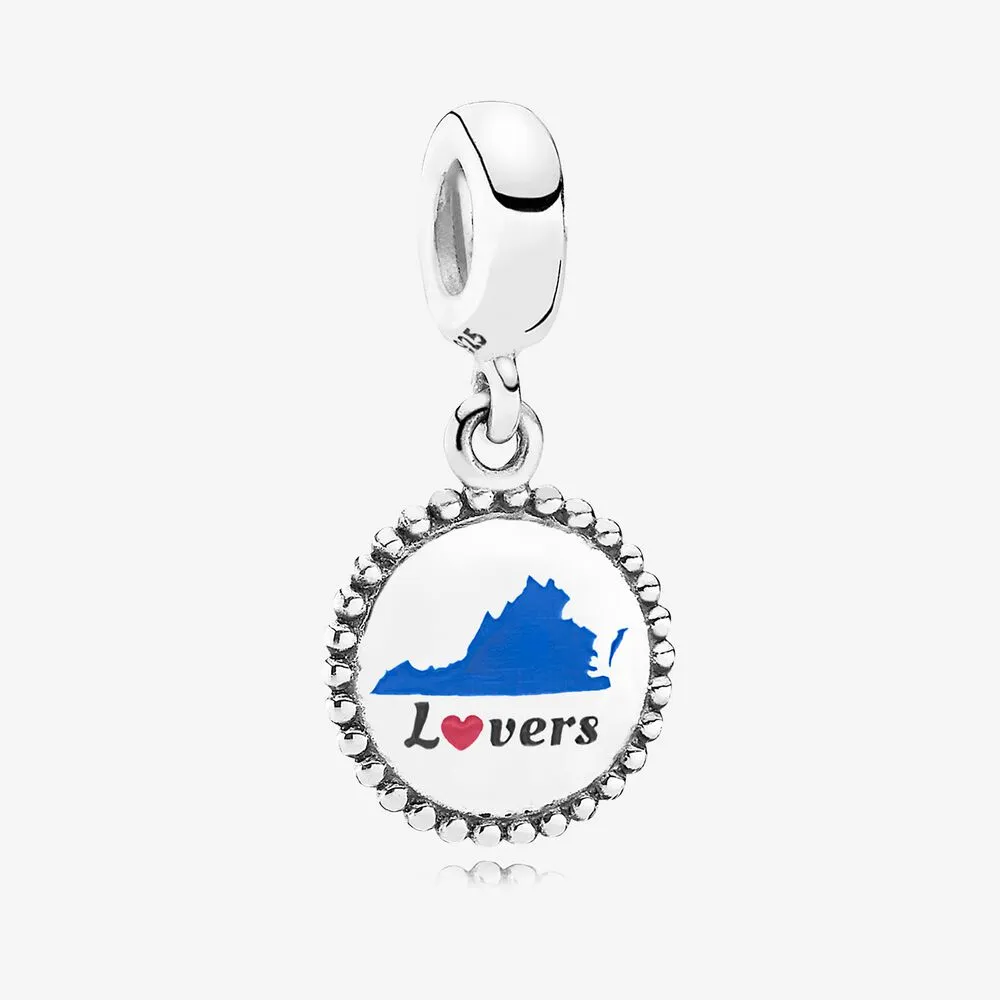 Virginia is for Lovers Dangle Charm, Mixed Enamel