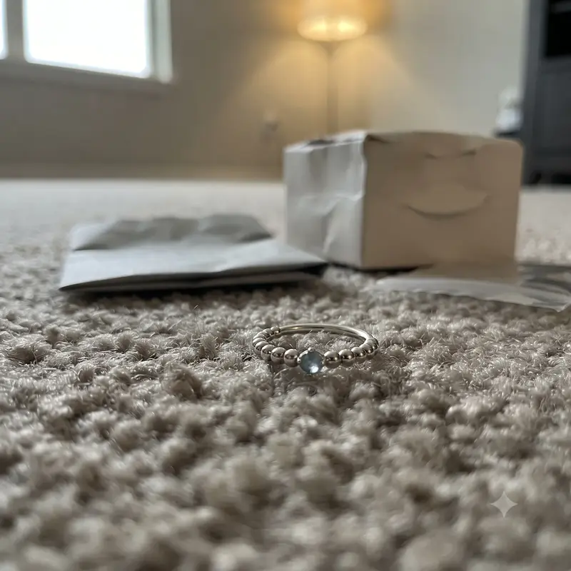 Aqua Blue Beaded Ring photo review