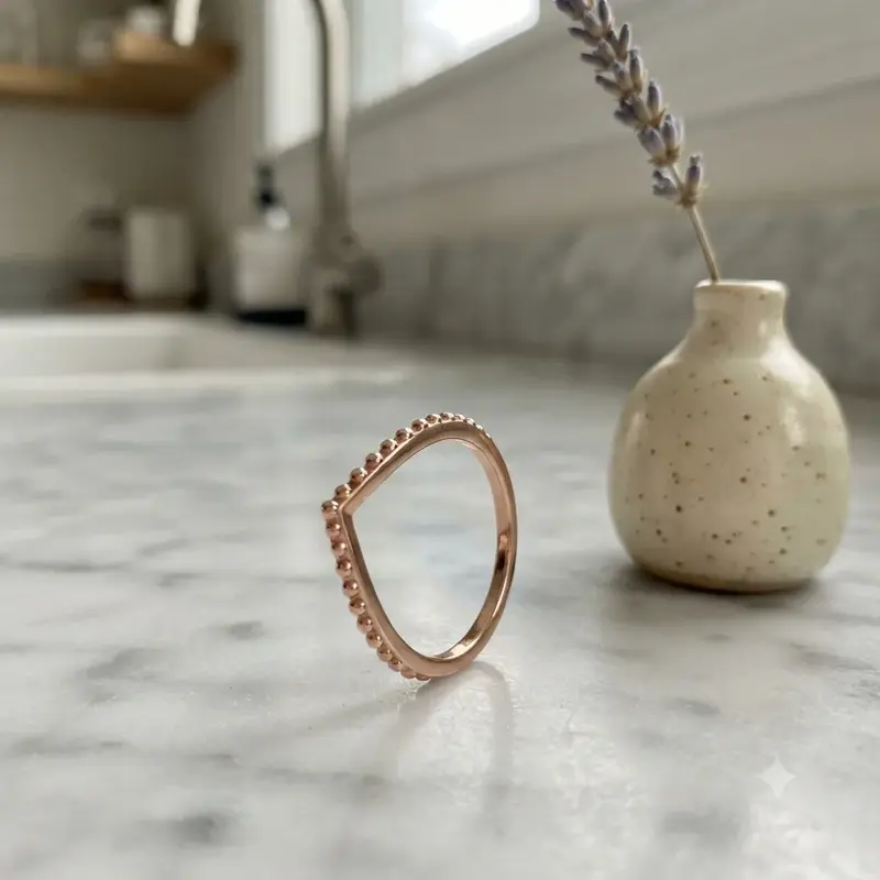 Beaded Wishbone Ring photo review