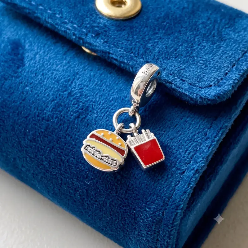 Burger & Fries Best Friends Dangle Charm photo review