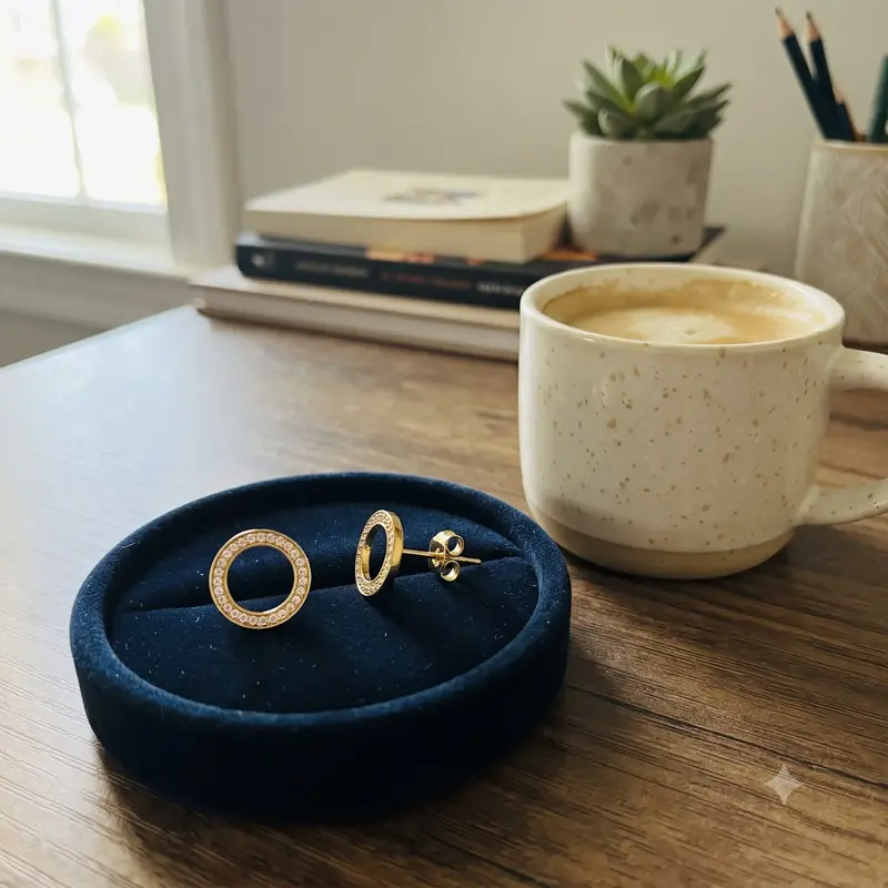 Circle of Sparkle Stud Earrings photo review