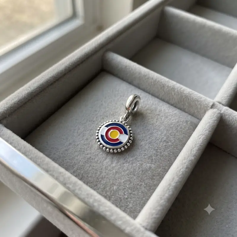 Colorado Flag Dangle Charm, Mixed Enamel photo review