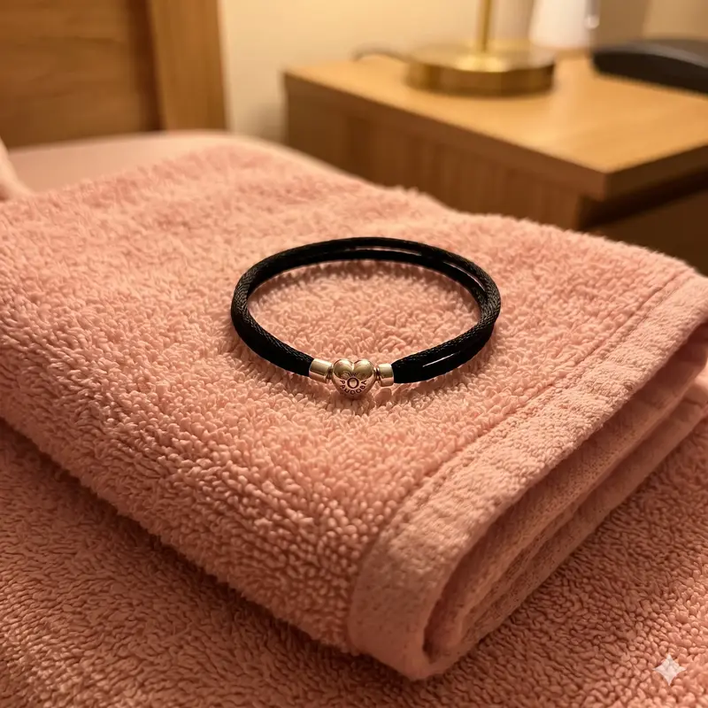 Fabric Cord Bracelet, Black photo review