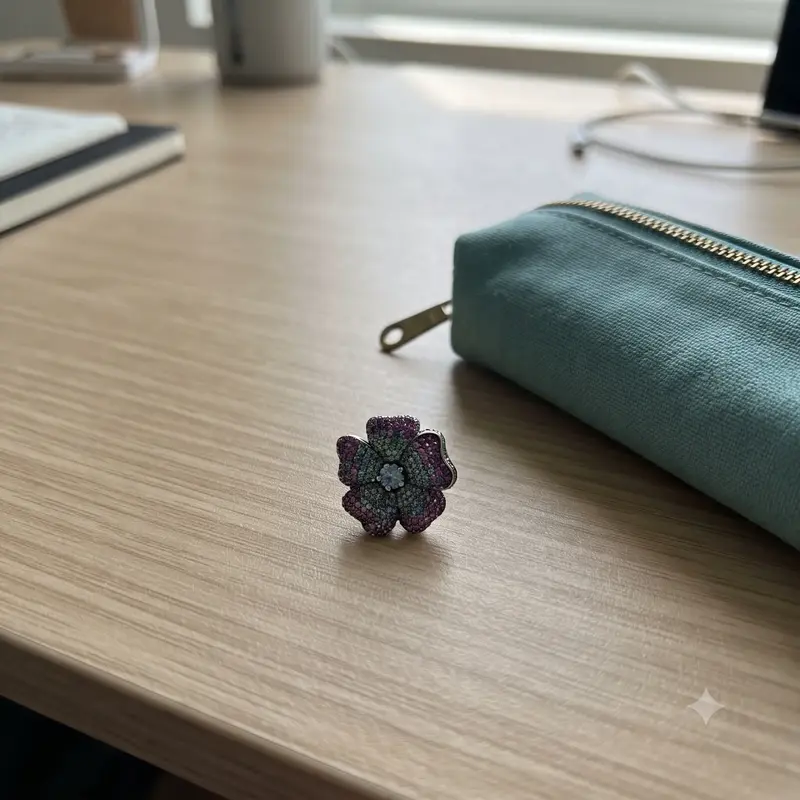 Glorious Bloom Pendant, Multi-Colored CZ photo review