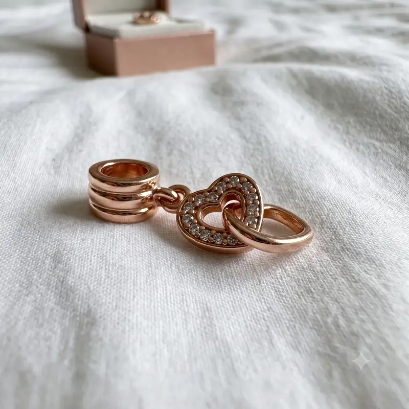Interlocking Hearts Dangle Charm photo review