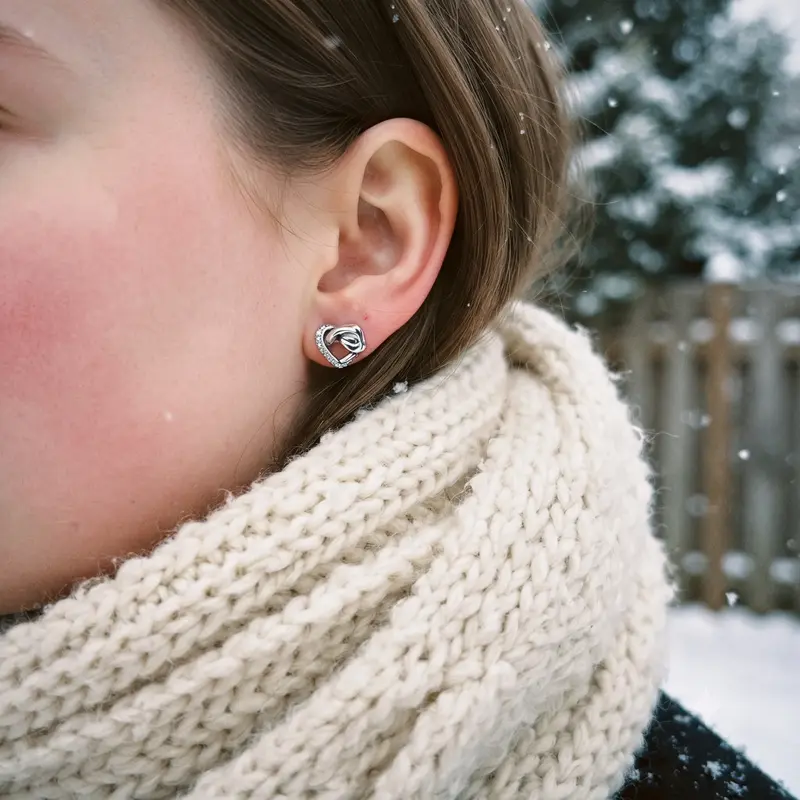 Knotted Heart Stud Earrings photo review