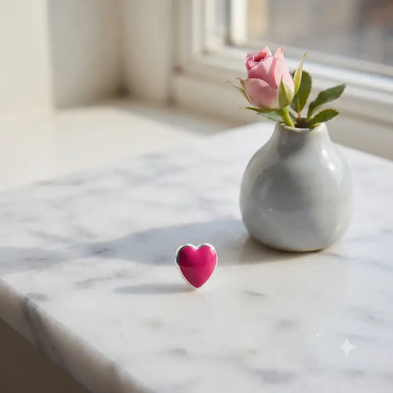 Magenta Heart Petite Locket Charm photo review