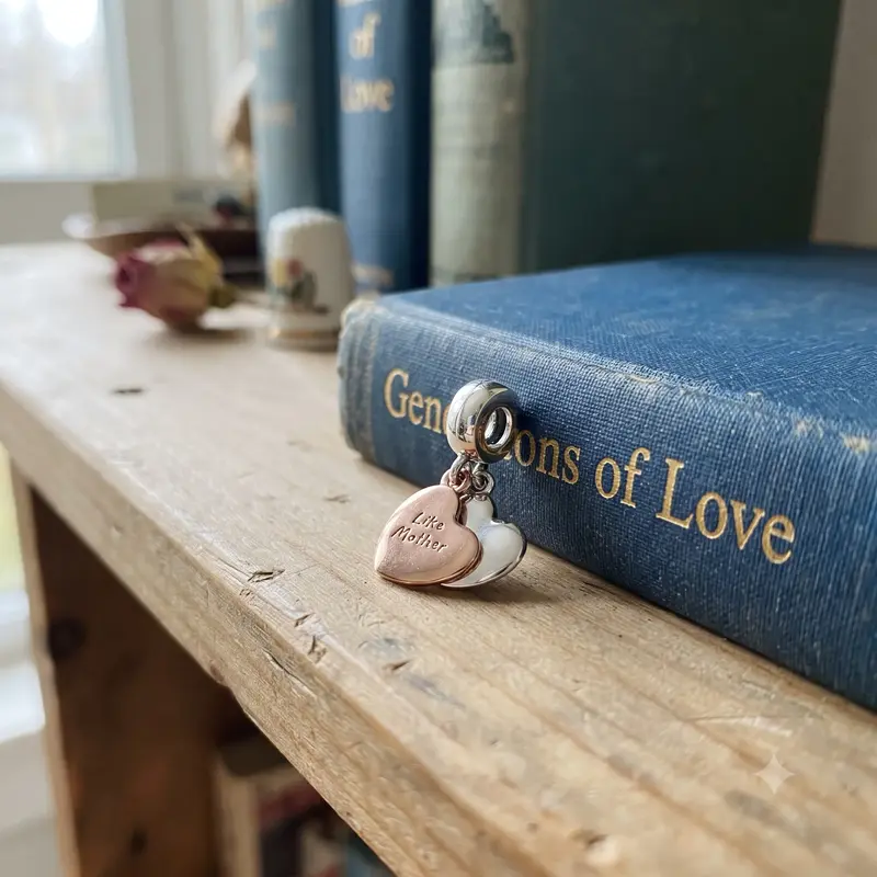 Mother & Daughter Heart Split Dangle Charm photo review