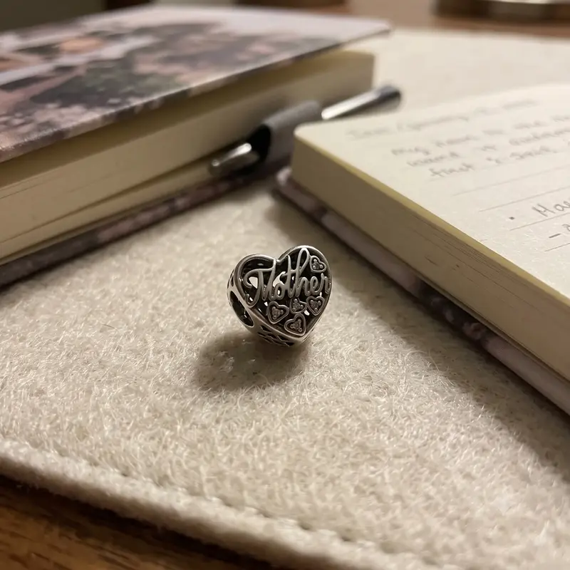 Mother & Son Script Openwork Charm photo review