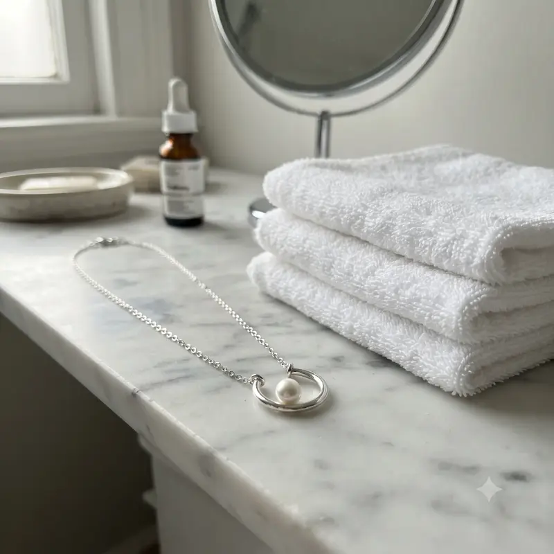 Offset Freshwater Cultured Pearl Circle Necklace photo review