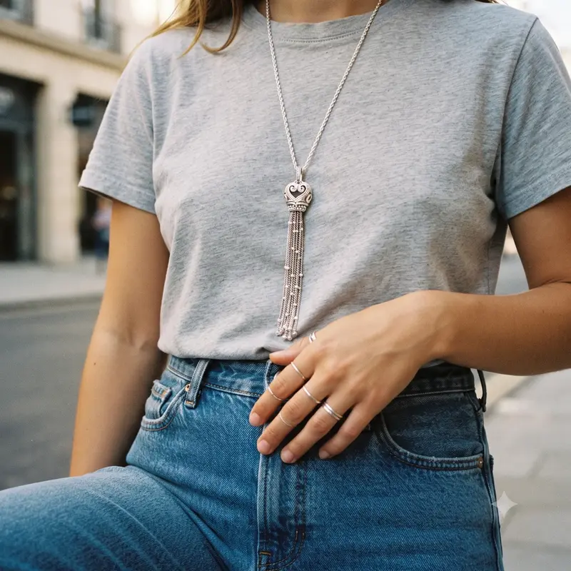 Ornate Hearts Tassel Necklace photo review