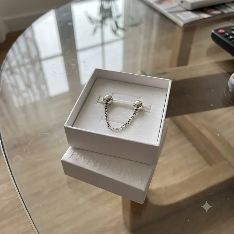 Pandora Logo Safety Chain Charm photo review