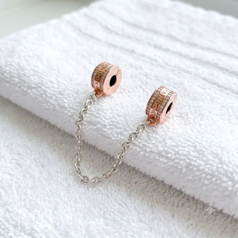 Pandora Logo Safety Chain Clip Charm photo review