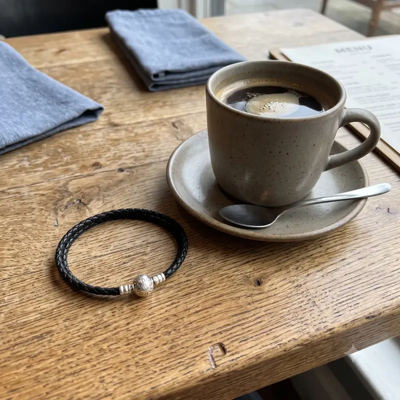 Pandora Moments Double Black Leather Bracelet photo review