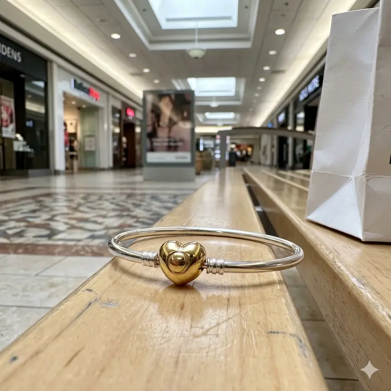 Pandora Moments Heart Clasp Bangle photo review