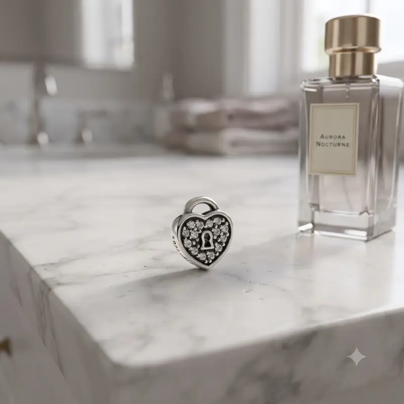 Pav&eacute; Heart Padlock Locket Element photo review