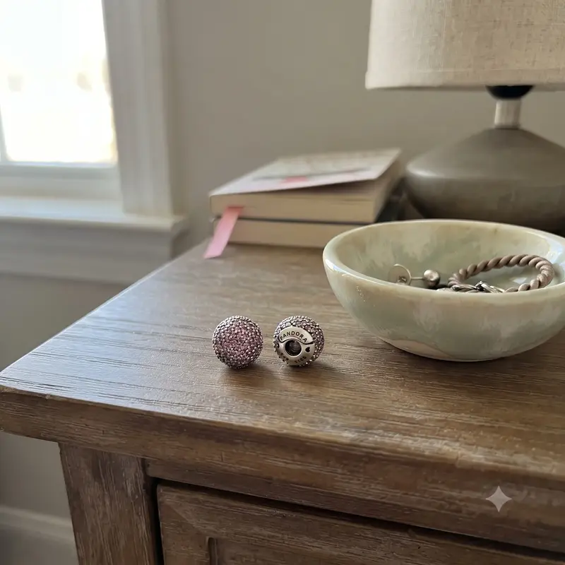 Pav&eacute; Open Bangle Caps, Pink CZ photo review