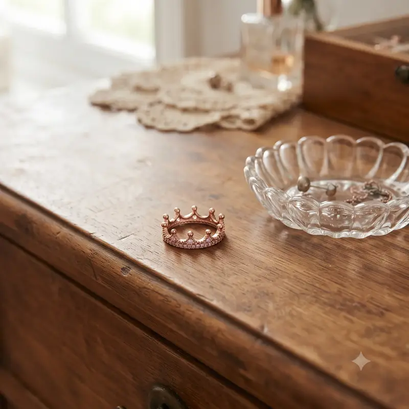 Pink Sparkling Crown Ring photo review