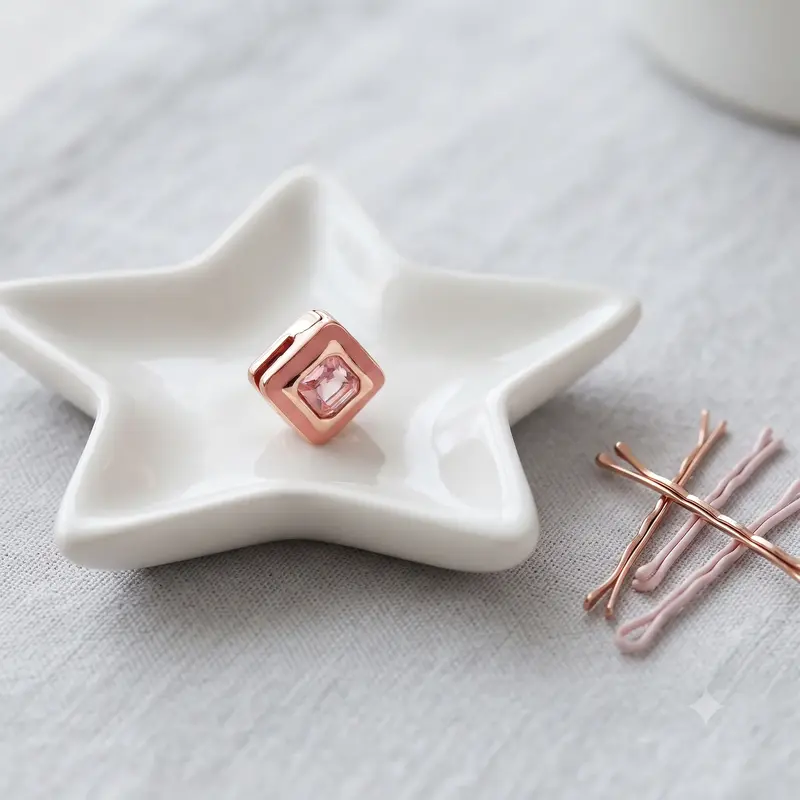 Pink Square Clip Charm photo review