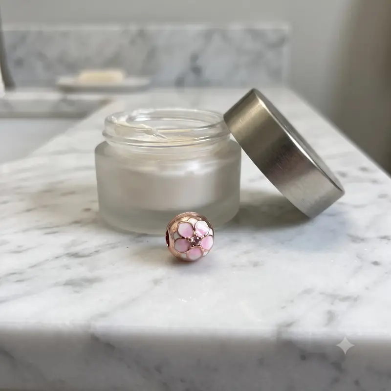 Round Pink Magnolia Flower Charm photo review