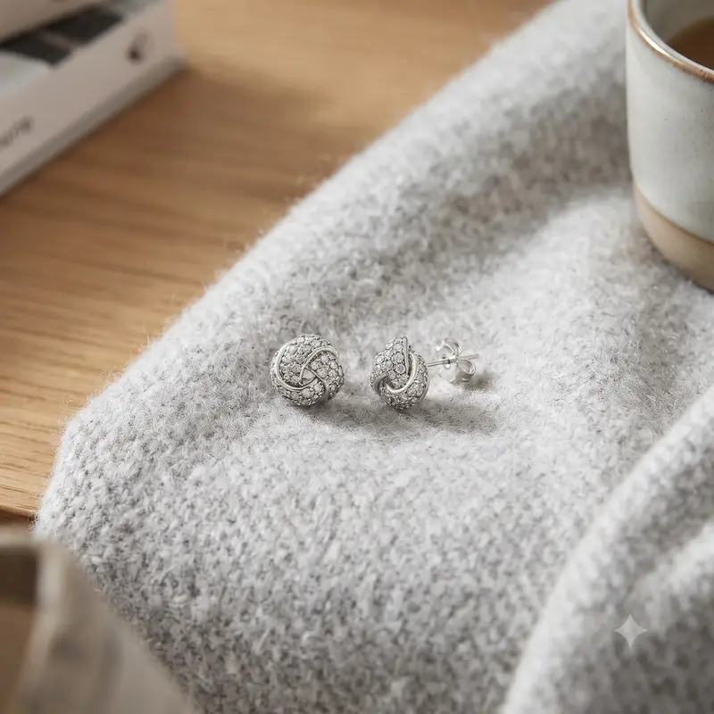 Shimmering Knot Stud Earrings photo review