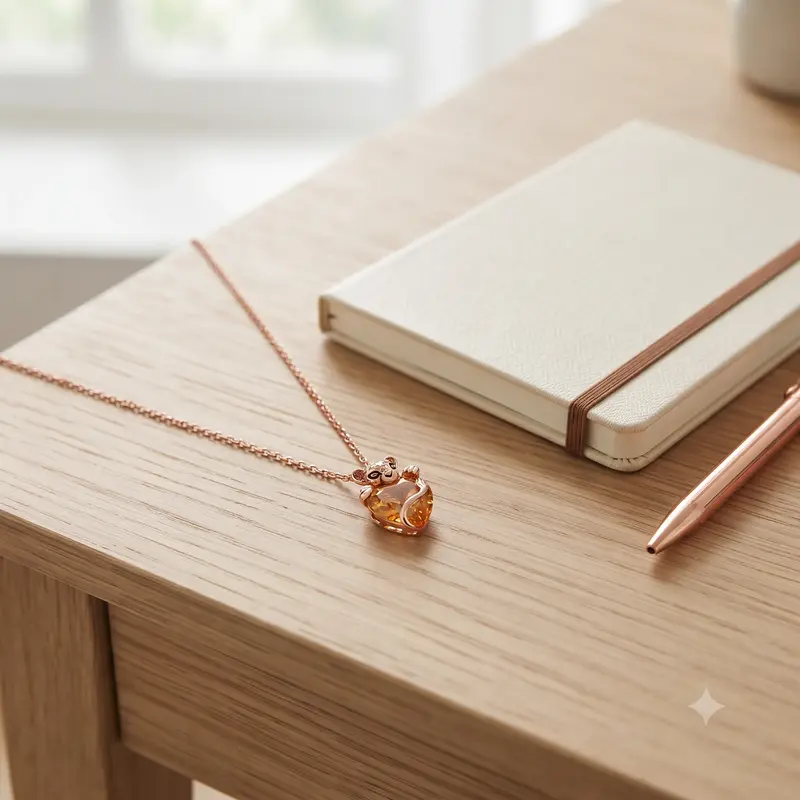 Sparkling Lioness Heart Pendant Necklace photo review