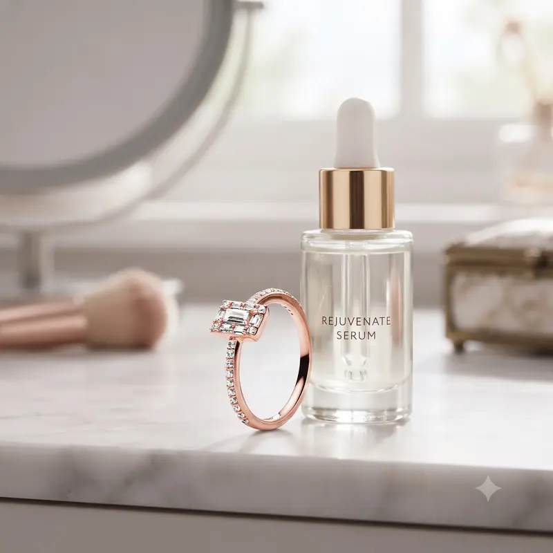 Sparkling Square Halo Ring photo review