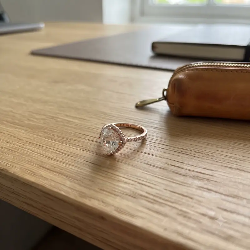 Sparkling Teardrop Halo Ring photo review