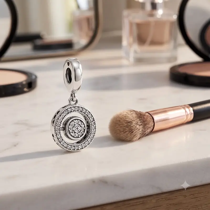 Spinning Pandora Logo & Pavé Dangle Charm photo review