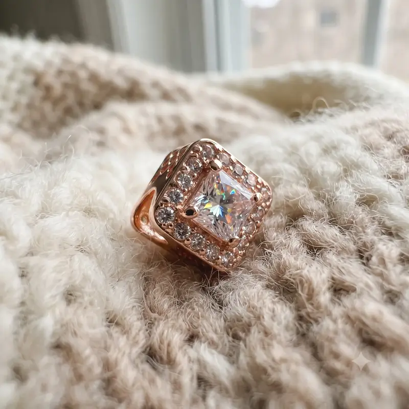 Square Sparkle Halo Charm photo review