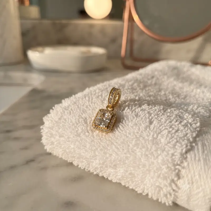 Square Sparkle Halo Pendant photo review