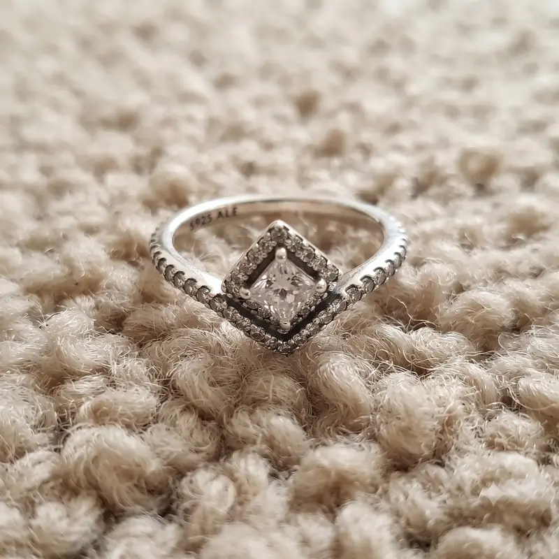 Square Sparkle Wishbone Ring photo review