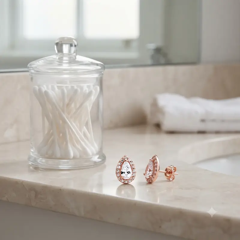 Teardrop Halo Stud Earrings photo review
